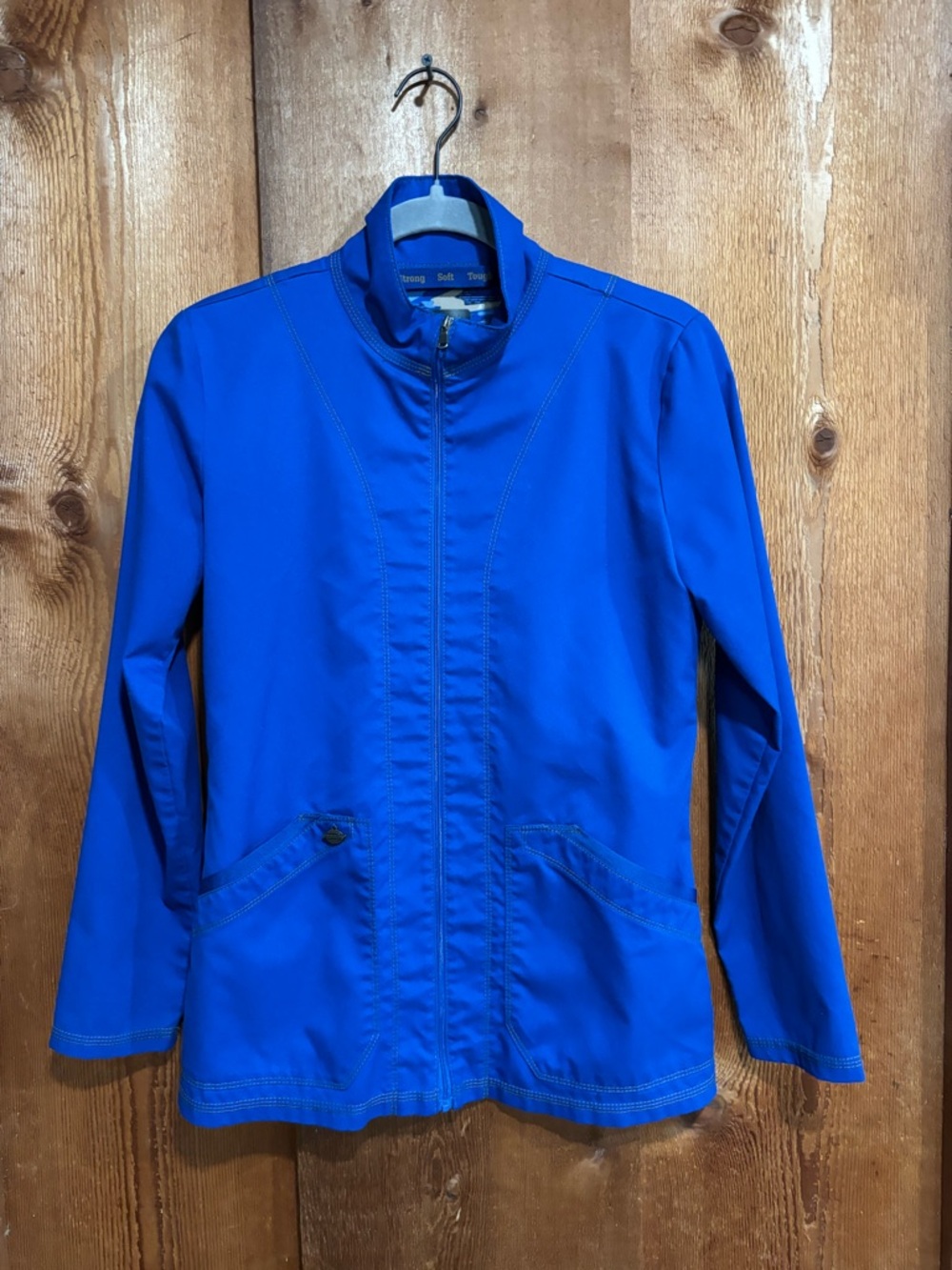 Dickies Essence Royal Blue Zip Front Scrub Jacket XS DK302 Camo Trim